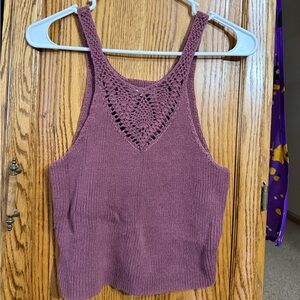 La Hearts Mauve crochet Sweater